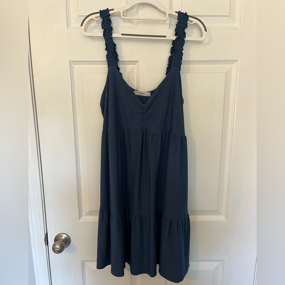 Arizona Jean Company Slate Blue Waffle Mini Dress (L)